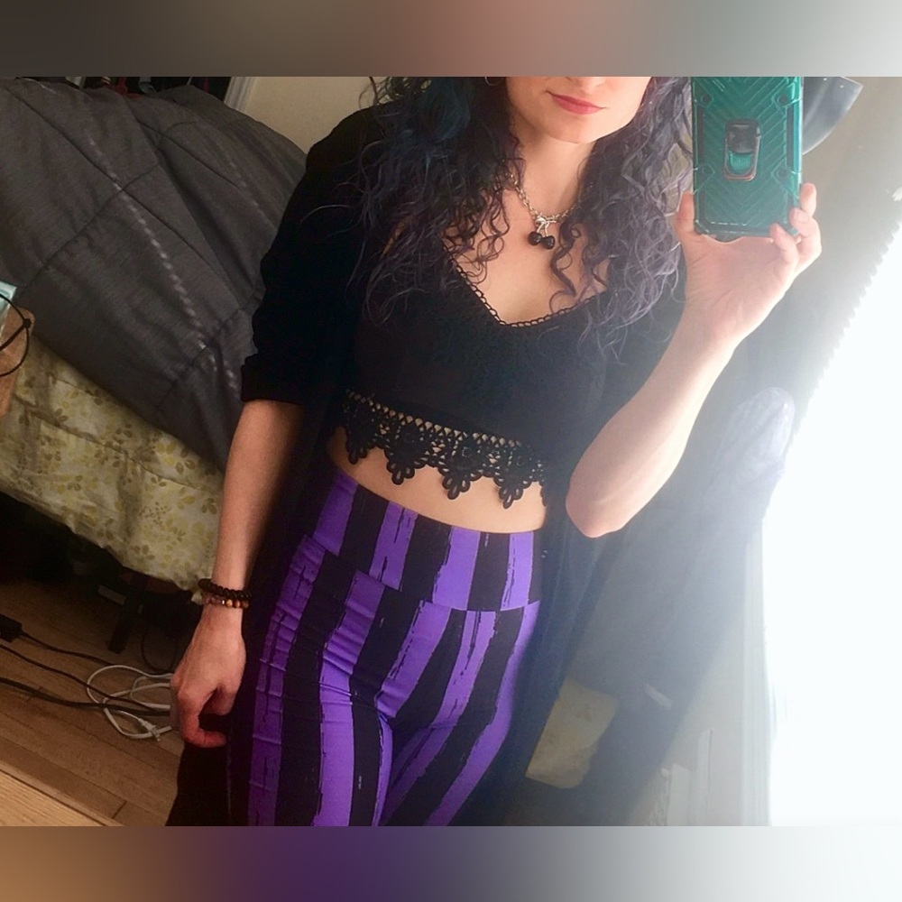 Mudd - Crochet Boho-style Crop Cami (Black) Small (EUC) - Picture 2 of 7